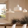 Lampe industrielle blanche en cramique en quatre formes
