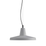 Lampe suspendue de style industriel avec petit abat-jour plat, gris matt
