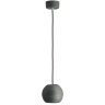 Petite suspension boule en cramique couleur gris fonc,...