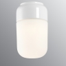 Lampe avec cramique de coloris blanc brillant et avec verre opaque