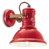 Wandlampe in roter Glasur