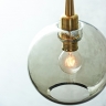 Lampe suspendue avec support en laiton, D: 16cm