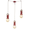 Lampe suspendue  trois lampes en cramique rouge bordeaux